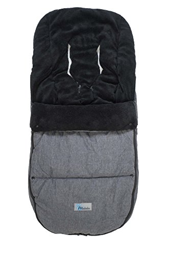 Altabebe AL2280P-01 Winterfußsack Travel geeignet für Bugaboo und Joolz, dunkelgrau/schwarz