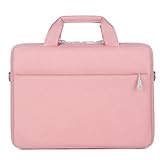 Computertasche aus Oxford-Stoff, 35,6 cm (14/15,6 Zoll), Laptoptasche mit Griff, Laptop-Umhängetasche für Herren, Damen, Studenten, rose, 15.6 inches