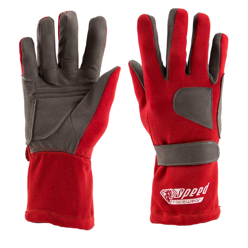 Speed Racewear - Karthandschuhe Sydney - Motorsport Handschuhe (5, Rot)