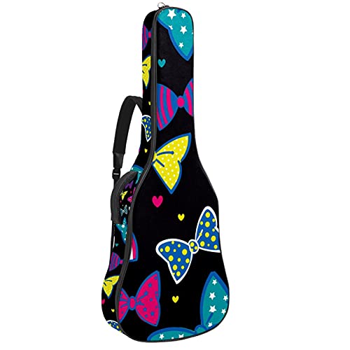 Gitarrentasche Schutz- und Transporttasche für akustische und klassische Gitarren wasserfest und gepolstert Buntes Bogenmuster 108.9x42.9x11.9 cm