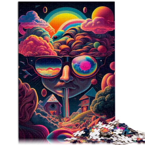 Puzzles Geschenke Spielzeug Funky Puzzles für Erwachsene 1000 Teile Holzpuzzle Spielzeug Puzzles Lernspiele Stressabbau Puzzles 1000 Stück (50x75cm)