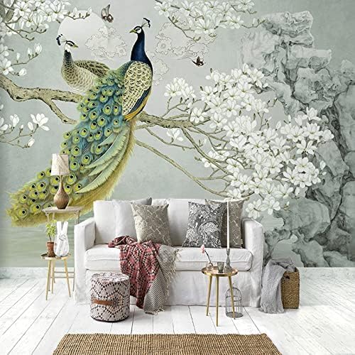 Porträt Pfauenmagnolie 3D Tapeten Wanddekoration Fototapete Sofas Wohnzimmer Wandbild Schlafzimmer-350cm×256cm