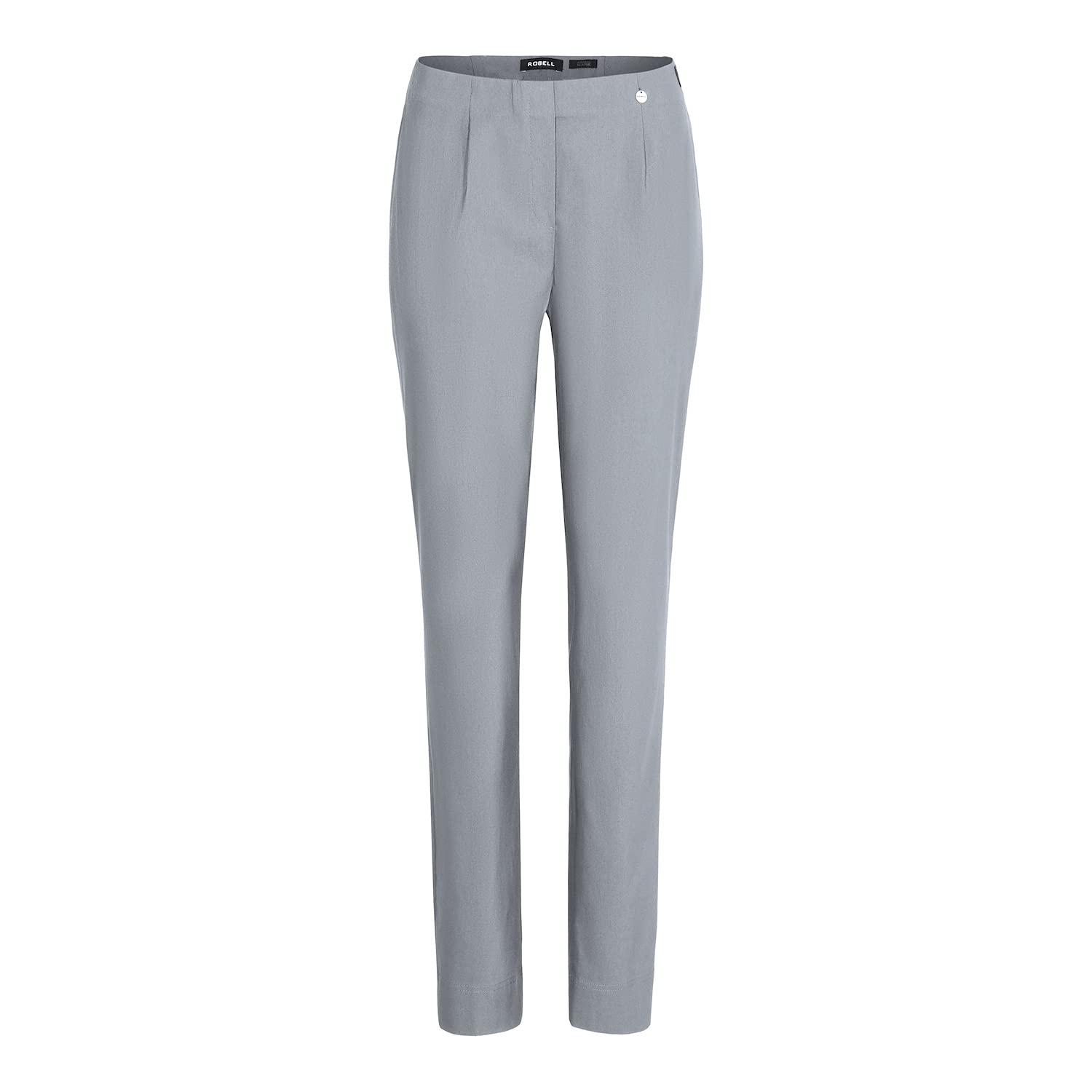 Robell Style Marie – Bequeme, stretchige Damenhose, Gerade geschnittenes Bein mit Schlitz, bekannt aus TV Werbung Farbe LGREY Größe 46