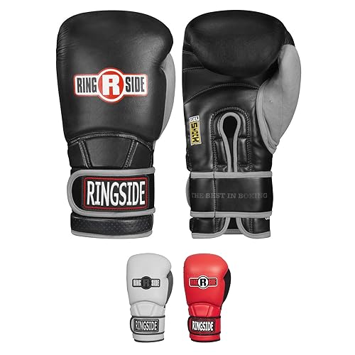 Ringside Gel-Shock-Sicherheits-Boxhandschuhe, 473 g, Schwarz/Grau