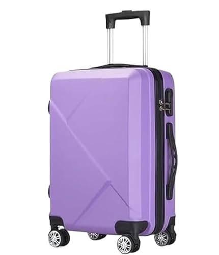 Koffer Trolley Reisekoffer Gepäck-Hartschalenkoffer Mit Spinner-Rädern Leichter Hartschalen-Koffer Mit Rollen Koffer Gepäck Rollkoffer (Color : Purple, Size : 20in)