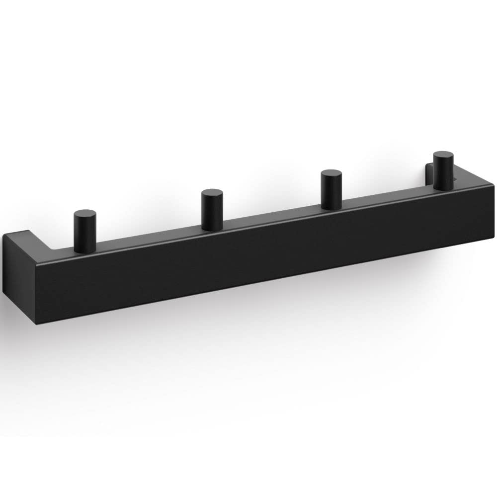 LINEA" towel hook rail Black