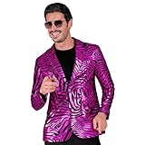 W WIDMANN MILANO Party Fashion - Party Fashion Jackett, Zebra Muster, Anzugjacke, Animal Print, Tierkostüm, Showmen, 80er Jahre, Disco Fever