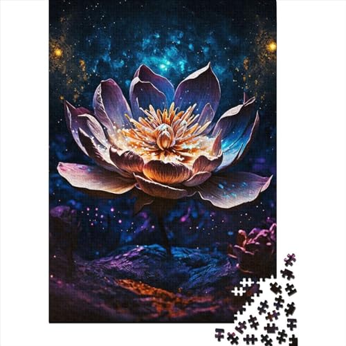 Lotusblumen-Magie-Puzzle für Erwachsene, 1000 Teile, Puzzle für Erwachsene Teenager, Puzzle für Erwachsene, Lernspiel, Herausforderungsspielzeug, 75 x 50 cm