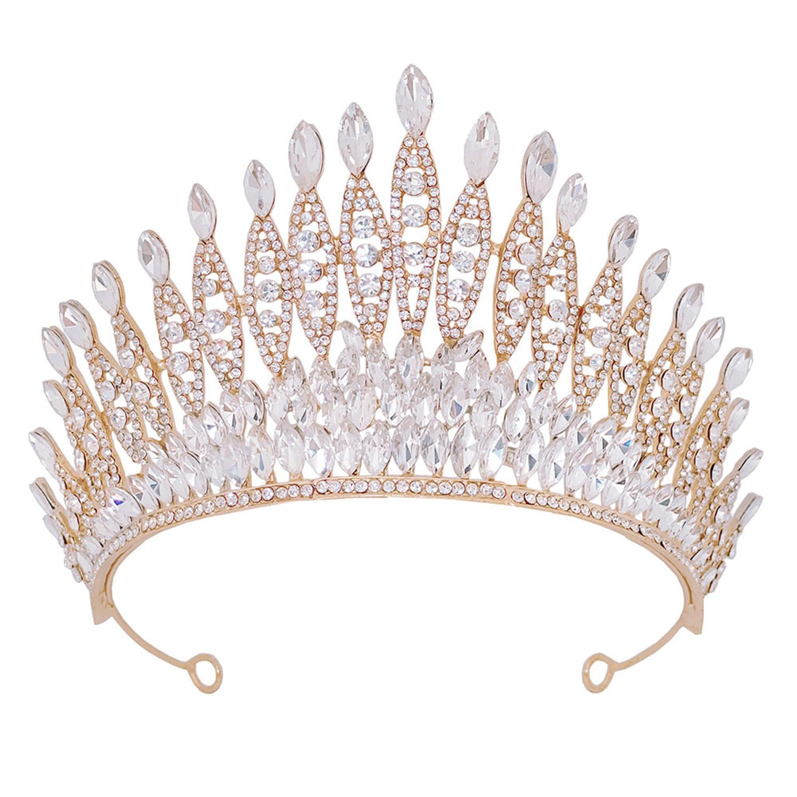 Avejjbaey Braut Kopfschmuck Mit Schimmernden Strasssteinen Bunten Kristallen Tiaras Für Hochzeiten Und Partys Eleganter Haarschmuck Für Frauen