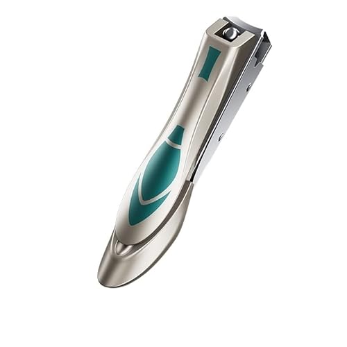 HAZELS Anti Splash Nails Clipper Edelstahl Scharfer Fingernagelschneider Harte Nagelschere Große Pediküre Schräge Mund Maniküre Werkzeuge (Farbe: Mittelflach)