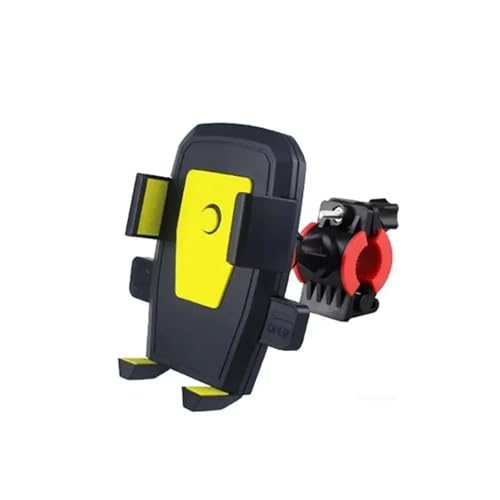 Handyhalterung Motorrad Telefonhalter Motorrad Lenker-Telefonhalterung Mit Silikonkissen Geeignet Für 4-7 Zoll-Telefone 20-30 Mm Lenker Handyhalter Fahrrad(Yellow)