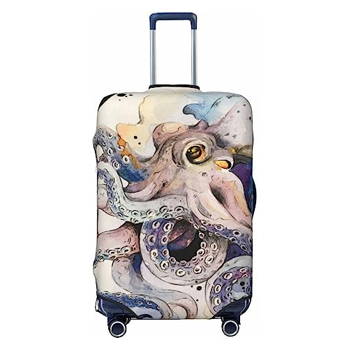 Miniks Octopus Reisegepäckabdeckung, robuster Koffer-Schutz, passend für 45,7 - 81,3 cm große Gepäckstücke, Größe XL, Schwarz, X-Large