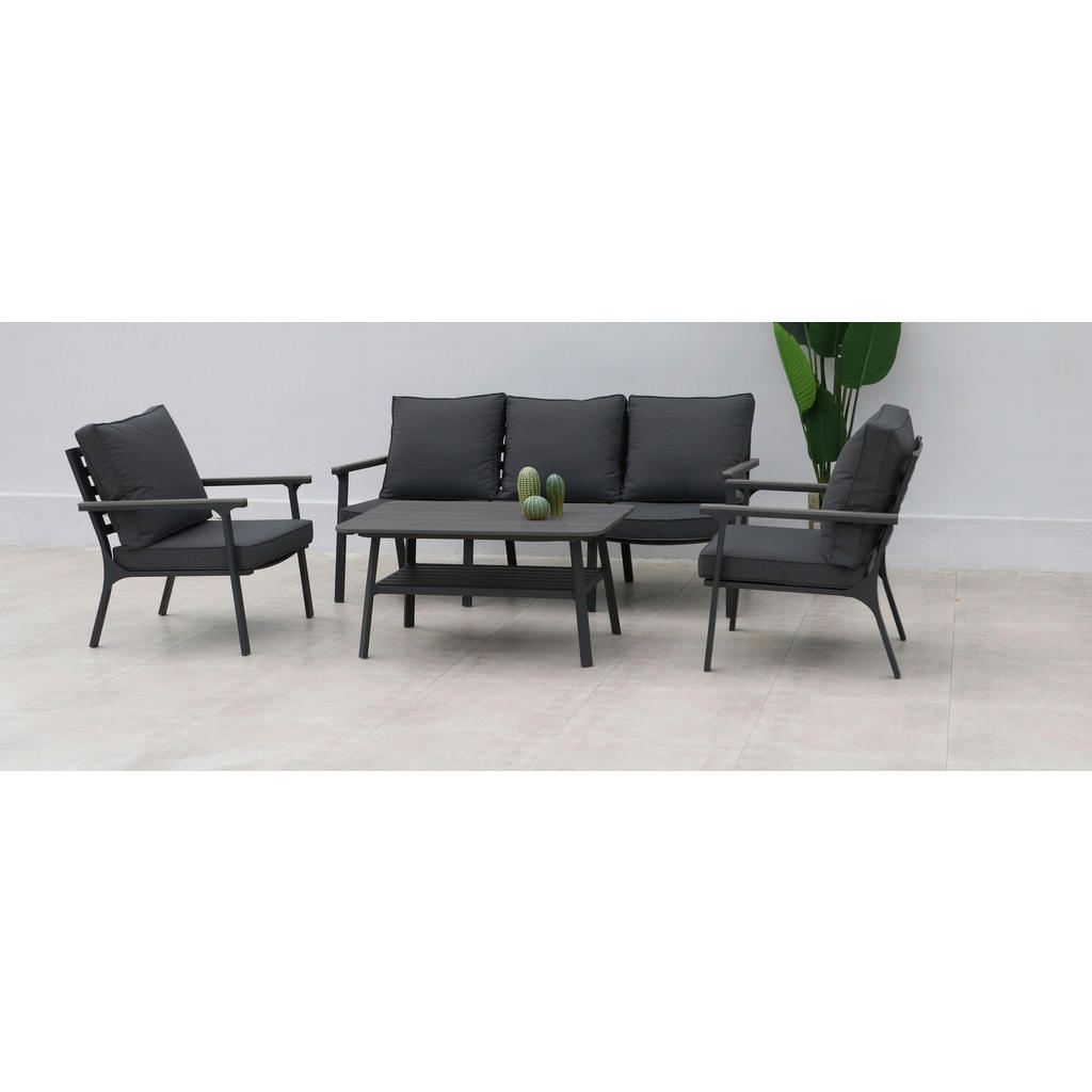 Acamp Loungeset Samos anthrazit Aluminium B/H/L: ca. 81x81x180 cm 4