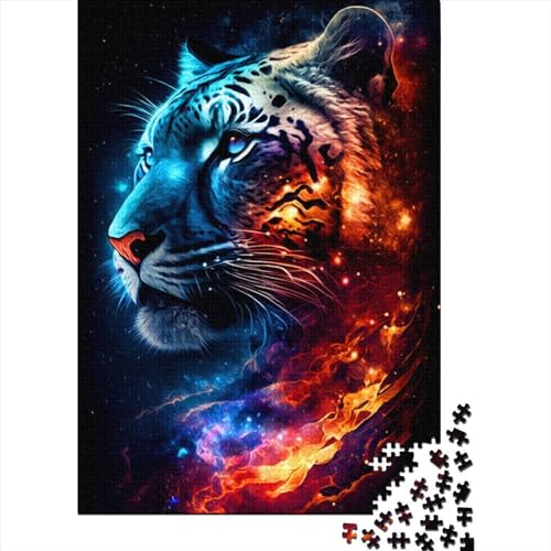 1000-teiliges Puzzle für Erwachsene und Jugendliche Tiger-Holzpuzzles für Erwachsene und Jugendliche Nachhaltiges Puzzle für Erwachsene | Spiele 75 x 50 cm