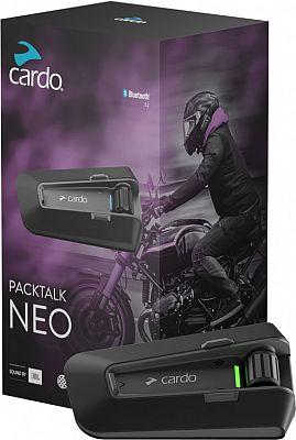 Cardo Packtalk Neo Motorradhelm Kommunikations-Gegensprechanlage, Einzel Packung