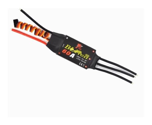 LSFWJP for BLHeli Bürstenlosen ESC 12A 20A 30A 40A 50A 60A 80A mit UBEC for Quadcopter Flugzeug Modell Fixed Wing Multi-Achse DIY FPV RC Drone (Color : 60A ESC)