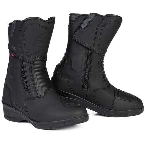 Ozone Rapid Lady High Heel Motorradstiefel Wasserdichte HIPORA Membran Langer Reißverschluss Antibakterielle Einlegesohle Weiches und atmungsaktives Netzfutter