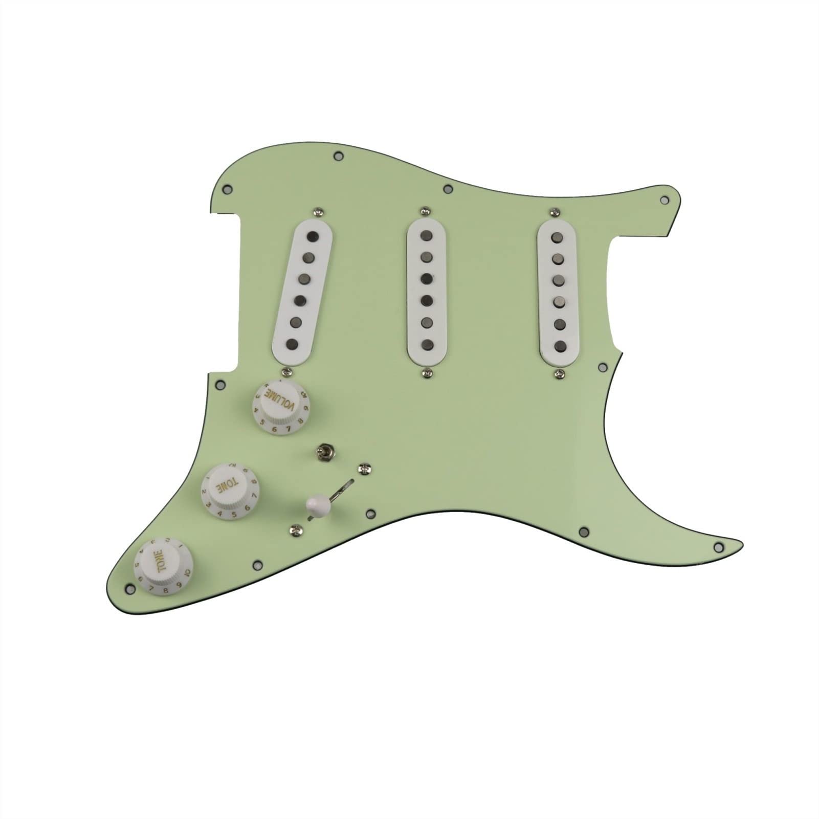 Geladenes Gitarren-Pickguard Geladene Vorgeführte Gitarren-Pickups SSS 6. 0s Stil Einzelne Spulen Alnico 5 Pickups 7-Wege-Verdrahtung Pickguard