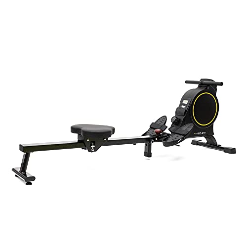 TechFit RW600 Rudergerät für Haus, magnetisches Bremssystem, geräuscharm, wartungsfrei, ca. 3,5 kg, Trainingscomputer