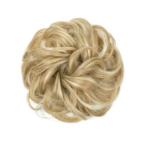 Haarteile Haarknoten Unordentlicher synthetischer Haarknoten for den täglichen Gebrauch, Chignon-Scrunchies, gefälschtes Haarband, Zopf, elastisches Haarteil, Schwanz for Frauen H9 Brötchen Haare(22H6