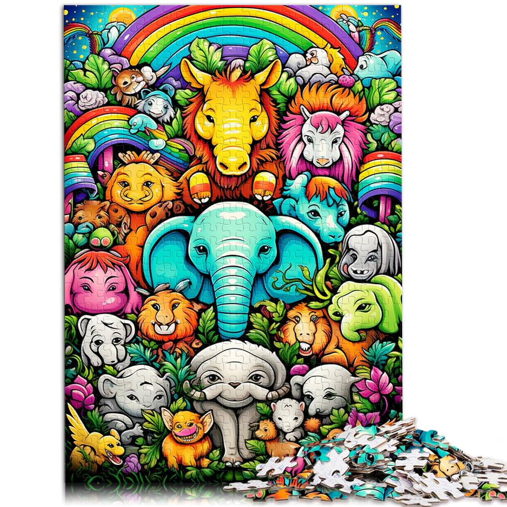 Puzzle für afrikanische Tiere, 1000 Teile, für Erwachsene, schwieriges Puzzle, Holzpuzzle zum Stressabbau, schwierige Herausforderung, 1000 Teile (50 x 75 cm)