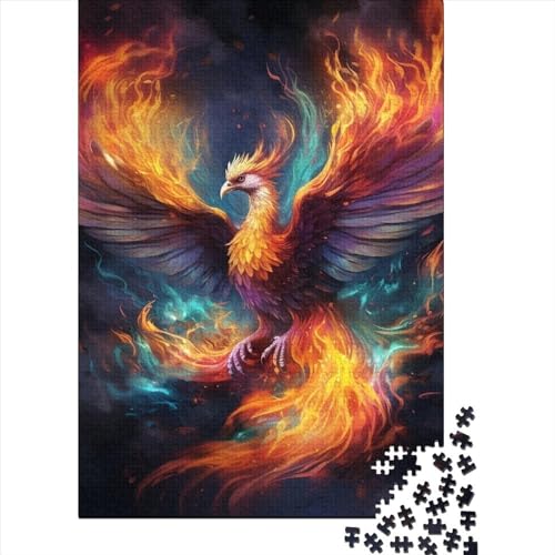 1000 Teile Puzzle für Erwachsene, Vogel Phönix, Holzpuzzle, Puzzle für Erwachsene, Teenager, Spielspielzeug für Erwachsene, Familienpuzzle, Geschenk, 75 x 50 cm