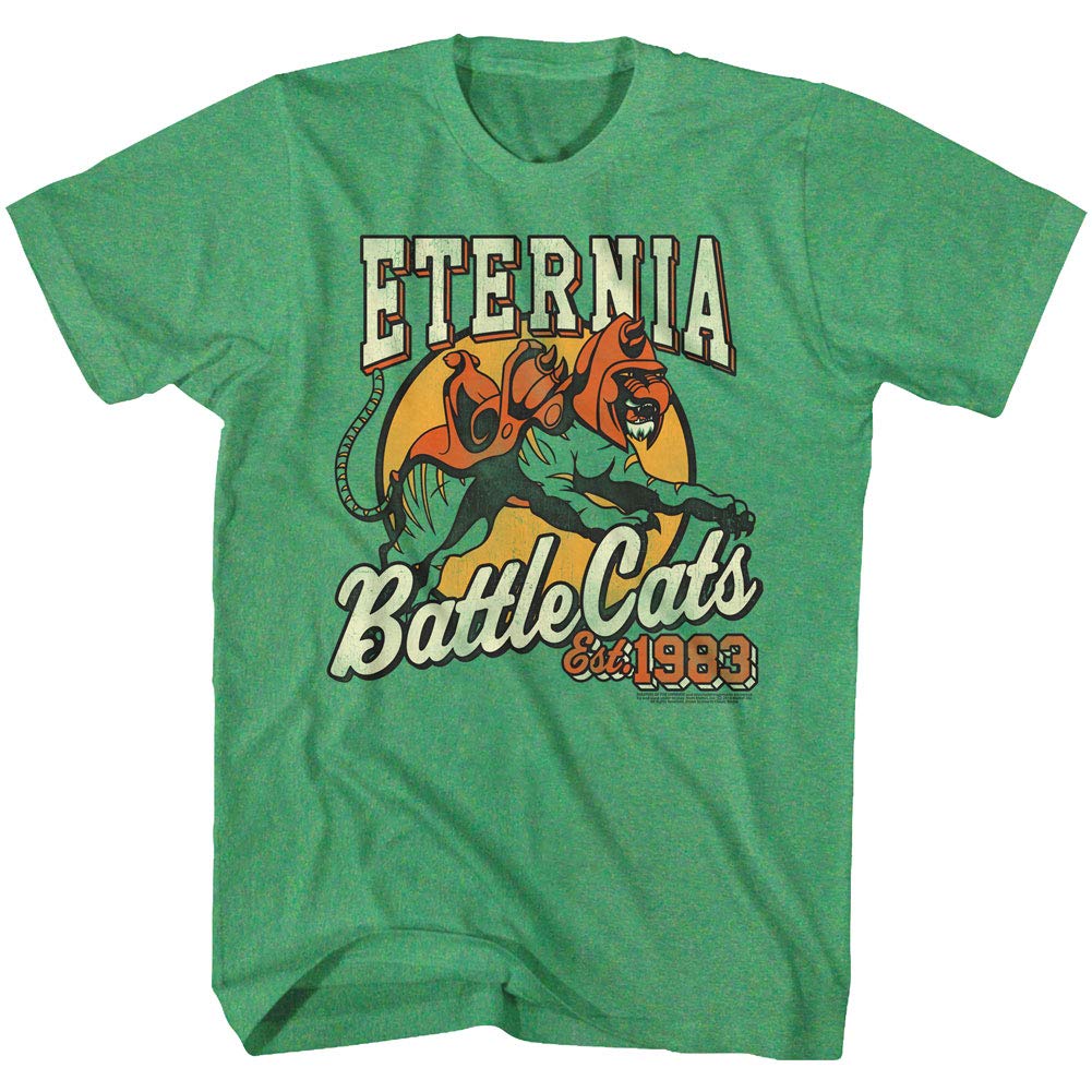 Masters of The Universe TV Series Eternia Battle Cats Est 1983 T-Shirt für Erwachsene, Grün , X-Groß