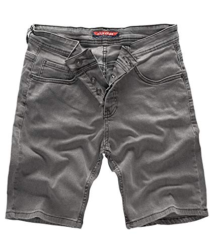 Rock Creek Herren Shorts Jeansshorts Denim Stretch Sommer Shorts Regular Slim [RC-2135 - Grey Wash - W31]