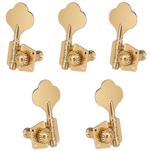 1 Satz Von 5 Stücke Gold Öffnen 5 Saiten Bassgitarre Tuning Pegs Tuner Machine Köpfe Stimmwirbel Mechaniken (Color : 3/4)