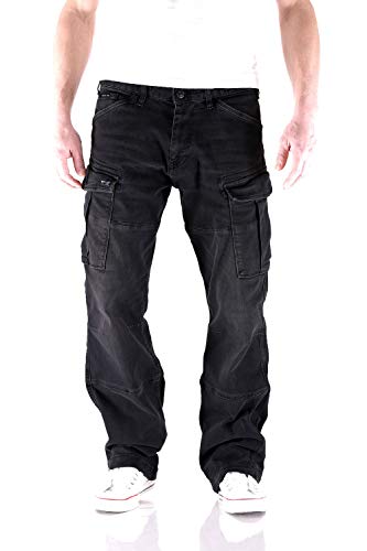 Big Seven Brian Antic Black Cargo Herren Jeans, Hosengröße:W32/L30