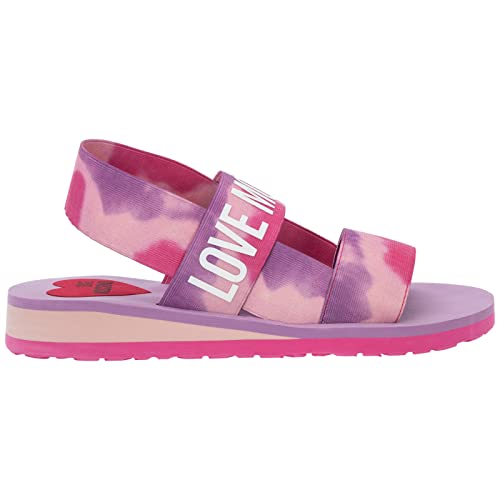 Love Moschino Damen Sandalo Sandale, Rosa, 40 EU