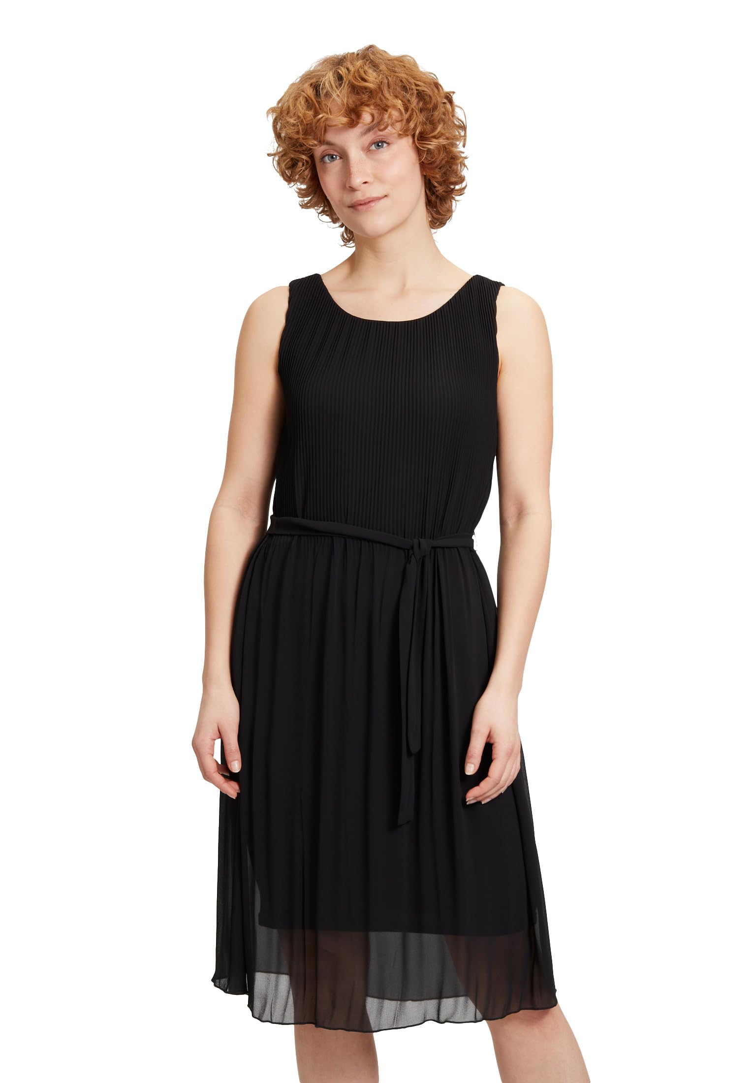 Cartoon Damen Sommerkleid ohne Arm Schwarz,42