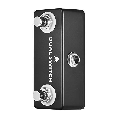 Btuty Dual Switch Dual Footswitch Fußschalter Gitarre Effektpedal Vollmetall-Oberfläche