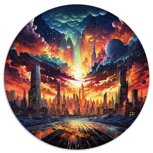 Puzzlespiel „Illuminated City Vibes“ – Puzzles für Erwachsene, 1000 Puzzles, 67,5 x 67,5 cm, Entspannungspuzzles, Spiele, Geburtstagsgeschenk, Geschenke für oder, Wandkunst