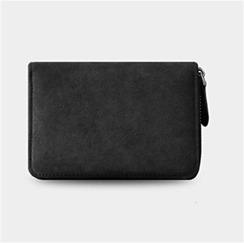 YIHANSS Kartenhalter Herren-Kartenhalter Kartenhalter Kartenhalter Brieftasche Flip Fur Aktentasche (Farbe: Schwarz, Größe