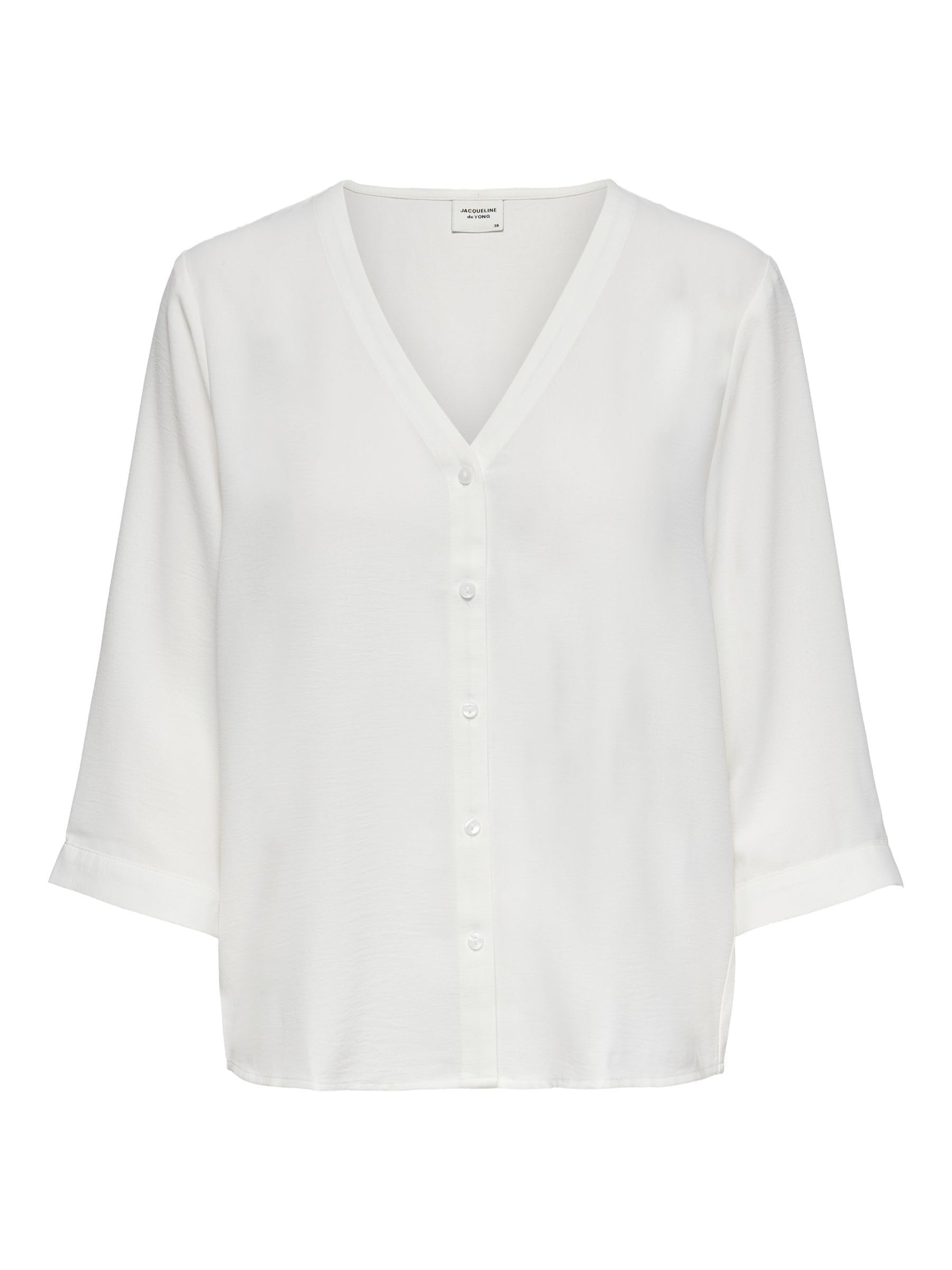 JdY Damen JDYCAPOTE 3/4 SHIRT WVN NOOS Bluse, Cloud Dancer, 44