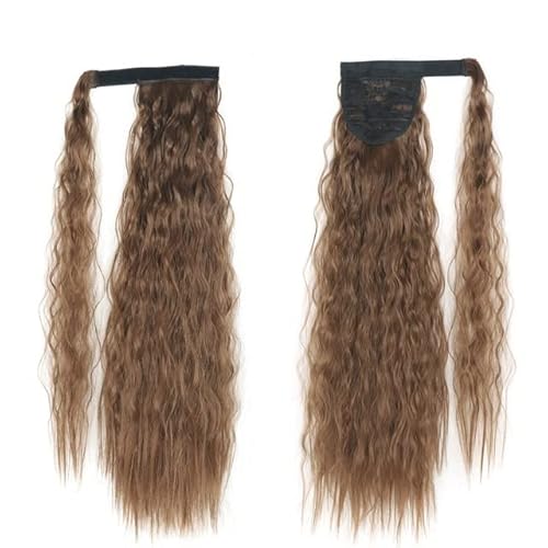 Pferdeschwanz Haarteil Extensions, natürliches Haarteil, Kopfbedeckung, Haar, synthetischer langer Mais-Pferdeschwanz, Wickel-Pferdeschwanz, Clip-in-Haar Pferdeschwanz Haarverlängerung(12,32inches)