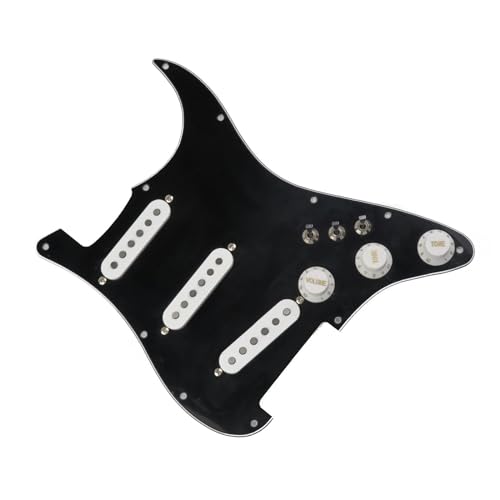 Standard-Pickguard-Tonabnehmer SSS-Single-Coil-Tonabnehmer, 7-Wege-Typ, vollständig beladen, vorverdrahtet, langlebiges Schlagbrett-Set (Color : 3/4)