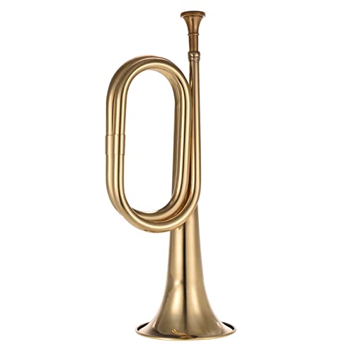 ZENGXUE B Wohnung Bugle Anruf Trompete Messing Kavallerie Horn Mit Mundstück Für Schulband Kavallerie Militärorchester Standard-Trompetenset