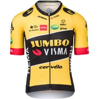 TEAM JUMBO-VISMA Premium Aero 2022 Kurzarmtrikot, für Herren, Größe XL, Rennradt