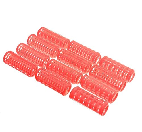 Hair Curler Rolls 24 PC-Rosa Lockenwickler Roller Großer Grip Clips Lockenwickler Friseur DIY Haar-Styling-Schönheits-Werkzeuge 22mm 26mm 32mm 36mm 40mm DIY Wave Styling Kit(26mm)