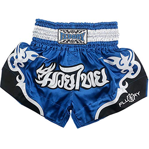 FLUORY Muay Thai Shorts, reißfeste Boxshorts MMA Fight Kick Kleidung für Männer Frauen Kinder Kampfsport Training Grappling