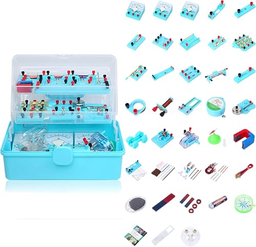 Science Lab Basic Circuit Learning Starter Kit für Kinder, wissenschaftliches Physikexperiment für Kinder, Elektrizitäts- und Magnetismus-Kit für Studenten – pädagogische Wissenschafts-Kits,