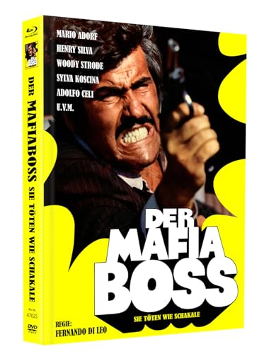 Der Mafiaboss - Sie töten wie Schakale - Mediabook - Cover F - Inkl. Poster A4, gefaltet, 7 Postkarten, 1 Untersetzer - Limited Edition auf 75 Stück (Blu-ray+DVD)