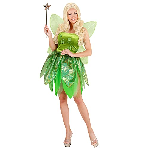 Widmann 58193 – Kostüm Waldfee, Kleid, Flügel, Zauberin, Märchen, Mottoparty, Karneval