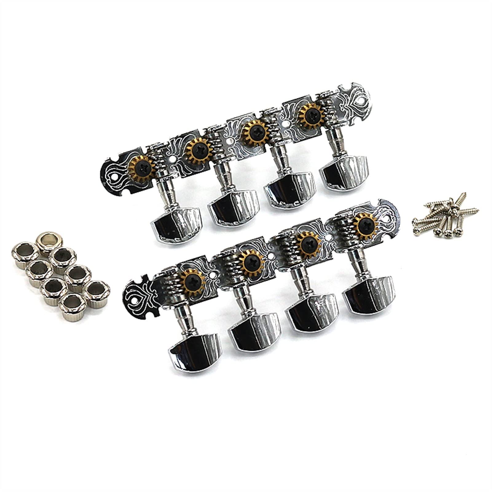 Gitarren Stimmwirbel Gitarre Wicker Tuner Button Mandoline Silber Quadrat Rundkopf Gitarre Zubehör