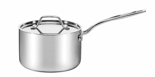 Cuisinart Custom Clad 5-lagiges Edelstahl-Kochgeschirr, 3 l Stielkasserolle mit Deckel, CC5193-18