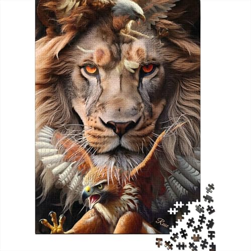 Löwen-Puzzle für Erwachsene, Teenager, Erwachsene, 1000 Teile, Puzzle, Puzzle für Erwachsene, Lernspiel, Herausforderungsspielzeug, 75 x 50 cm