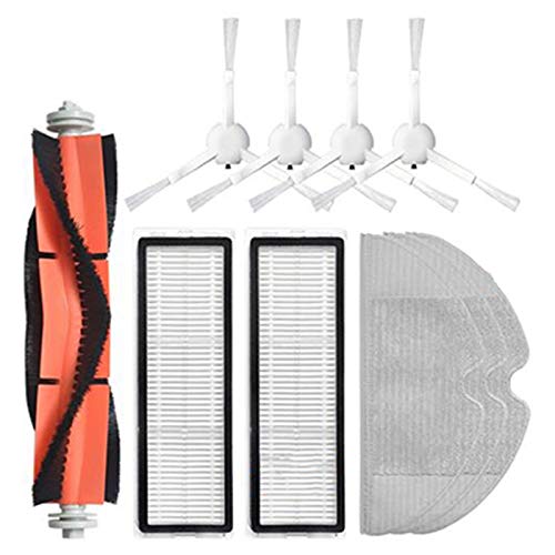 Knadgbft Staubsauger Zubehör für F9 Roboter Staubsauger Mop Roller Seitenbürste Hepa Filter Mop Tuch Teile Kits