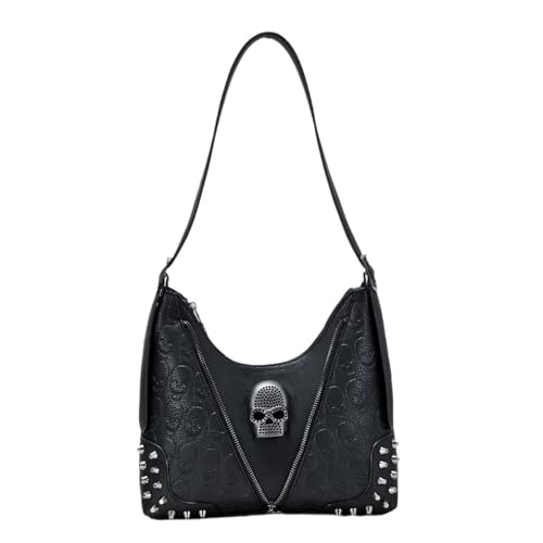 Einfache Unterarm Tasche Frauen Vielseitige Tasche Vintage Schädel Schulter Achselhöhle Tasche Handtasche Große Kapazität